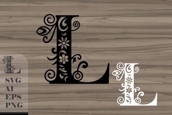 A Floral Decorative Letter L: A Crafted Graphic for Brand Elegance