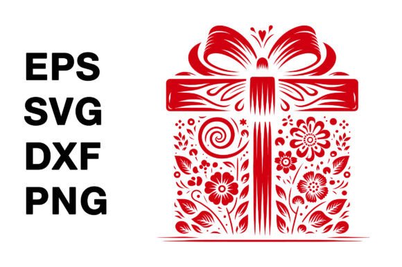 An Elegant Gift Box Graphic Template for Branding