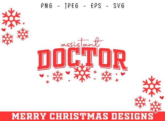 Assistant Doctor Christmas Decorative for Crafts & Graphics