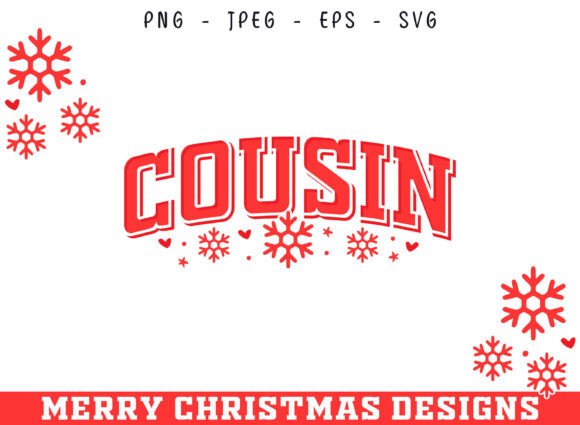 Cousin Christmas Decorative SVG Design: Testing for Graphics & Crafts