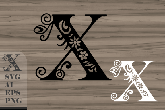 Crafting & Selling with a Floral Decorative Letter X Graphic