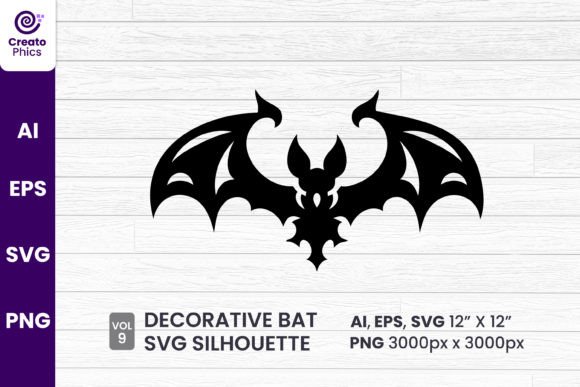 Decorative Bat Silhouette Sublimation 9