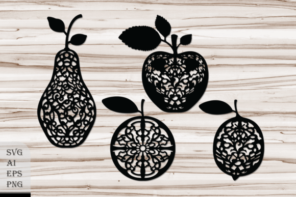 Decorative Fruits Silhouettes: Graphics for Craft-Driven Brands