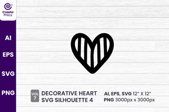 Decorative Heart Clipar Silhouette SVG: Freebies & Graphics for Local Brands
