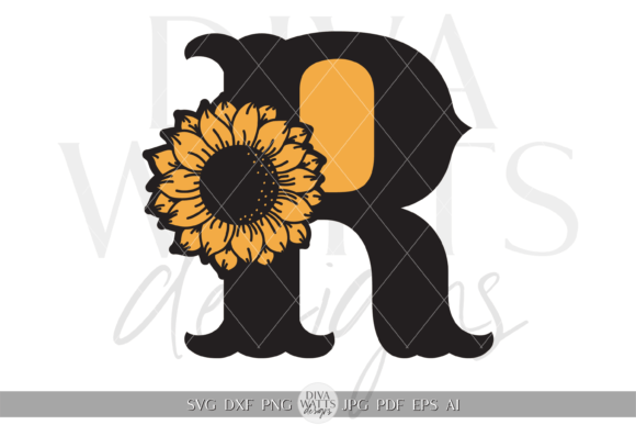 Decorative Letter R Initial Design SVG