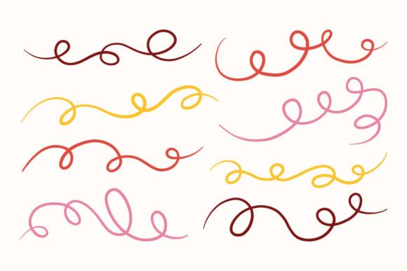 Decorative Swirl Line Patterns for Small Business Branding