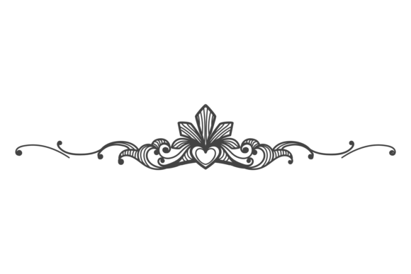 Flourish Crown Divider: A Crafty Graphics Asset for Elegant Projects