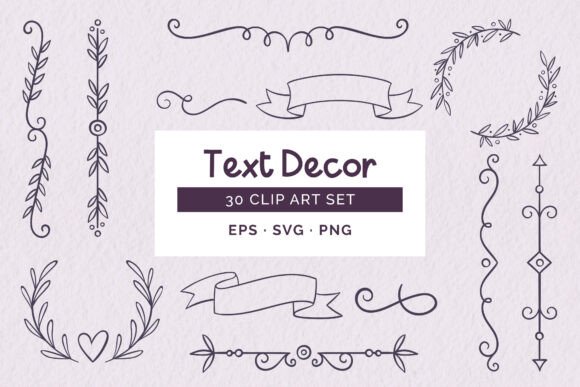 Hand-Drawn Text Graphics: Decorative Elements Review