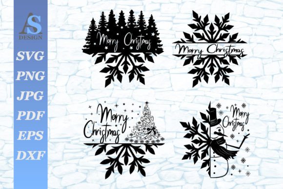 Merry Christmas Decorative Title SVG: Crafts & Graphics for Local Brands